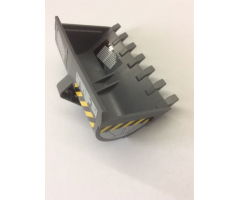 Technic Digger Bucket 7 x 10 with Yellow and Black Stripes, Chequerplate and Dirt Pattern (Stickers) - set 70915