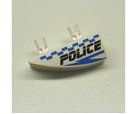 Vehicle Fairing 1 x 4 Side Flaring Intake with Two Pins and Police Blue Checkered Pattern Left