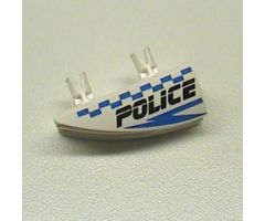 Vehicle Fairing 1 x 4 Side Flaring Intake with Two Pins and Police Blue Checkered Pattern Left