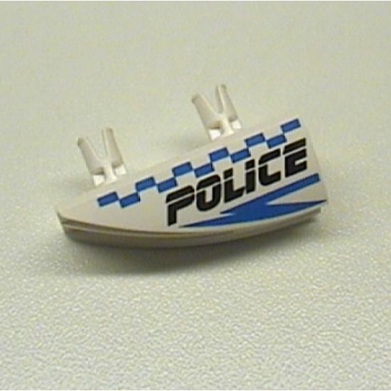 Vehicle Fairing 1 x 4 Side Flaring Intake with Two Pins and Police Blue Checkered Pattern Left