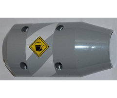 Vehicle Tipper Drum 3 x 6 x 10 Half with 4 Pin Holes and Bucket and Trowel on Sign Pattern Model Left (Sticker) - Set 60018