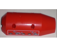Vehicle Tipper Drum 3 x 6 x 10 Half with 4 Pin Holes and Vent Holes with Bubbles Pattern Model Left (Sticker) - Set 8075