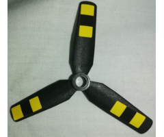 Propeller 3 Blade 9 Diameter with Center Recessed with Yellow Stripes Pattern (Stickers) - Set 60103