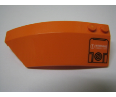 Wedge 8 x 3 x 2 Open Left with 'Filler Cap and 'WARNING FLAMMABLE LIQUID' Pattern (Sticker) - Set 7706