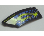 Wedge 8 x 3 x 2 Open Left with 'N2O SYS' and Lime Flames Pattern (Stickers) - Set 8139