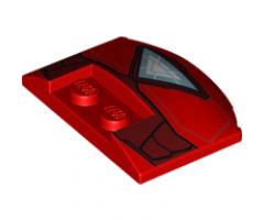 Wedge 3 x 4 x 2/3 Triple Curved with Iron Man Hulkbuster Armor Pattern