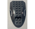 Aircraft Fuselage Curved Aft Section 6 x 10 Top with Shark Face and '01' Pattern on Both Sides (Stickers) - Set 70613