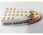 Aircraft Fuselage Aft Section Curved Top 6 x 10 with Black 'STARK INDUSTRIES' Logo Pattern on Both Sides (Stickers) - Set 76130