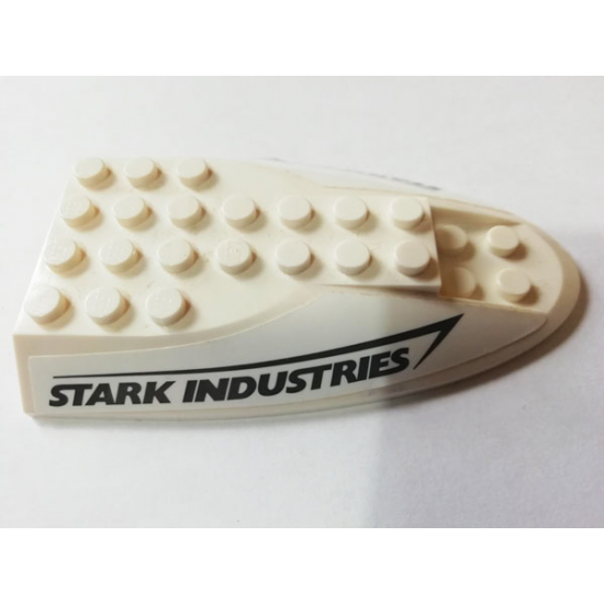 Aircraft Fuselage Aft Section Curved Top 6 x 10 with Black 'STARK INDUSTRIES' Logo Pattern on Both Sides (Stickers) - Set 76130