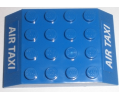 Slope 45 6 x 4 Double with White 'AIR TAXI' Pattern on Both Sides (Stickers) - Set 3222