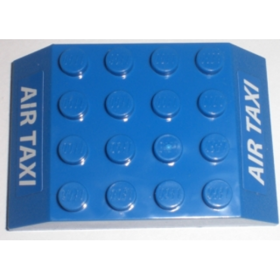 Slope 45 6 x 4 Double with White 'AIR TAXI' Pattern on Both Sides (Stickers) - Set 3222