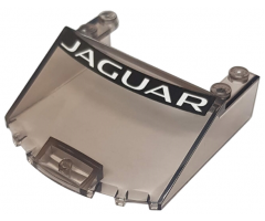 Windscreen 6 x 6 x 1 2/3 with White 'JAGUAR' on Black Background Pattern (Sticker) - Set 76898