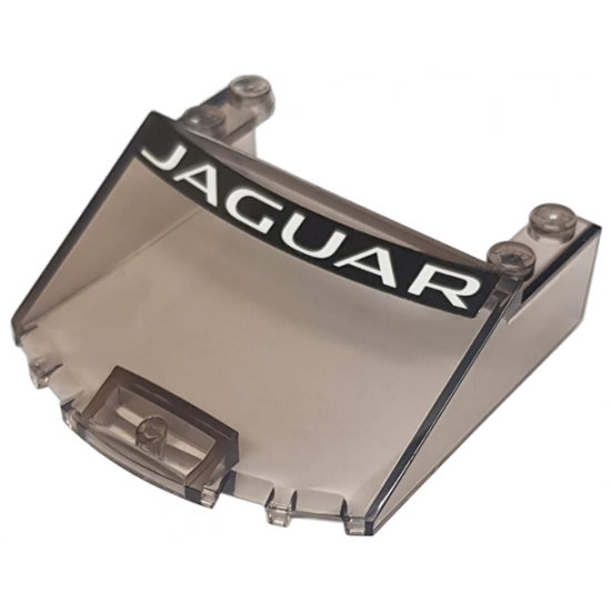Windscreen 6 x 6 x 1 2/3 with White 'JAGUAR' on Black Background Pattern (Sticker) - Set 76898