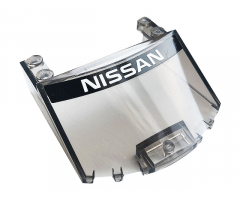 Windscreen 6 x 6 x 1 2/3 with White 'NISSAN' on Black Background Pattern (Sticker) - Set 76896