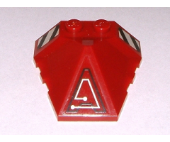Wedge 4 x 4 Pyramid Center with Stripes and Exo-Force Circuitry Right Pattern B (Stickers) - Set 7705