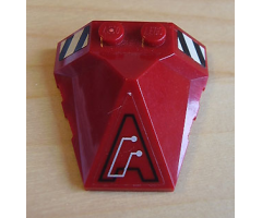 Wedge 4 x 4 Pyramid Center with Stripes and Exo-Force Circuitry Left Pattern A (Stickers) - Set 7705