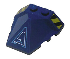 Wedge 4 x 4 Pyramid Center with Stripes and Exo-Force Circuitry Right Pattern H (Stickers) - Set 7703