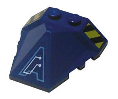 Wedge 4 x 4 Pyramid Center with Stripes and Exo-Force Circuitry Left Pattern G (Stickers) - Set 7703