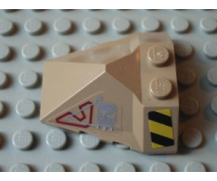 Wedge 4 x 4 Pyramid Center with Stripes and Exo-Force Circuitry Right Pattern F (Stickers) - Set 7711