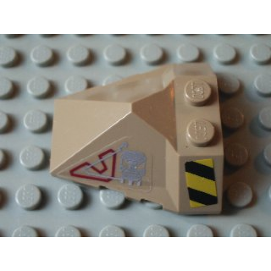 Wedge 4 x 4 Pyramid Center with Stripes and Exo-Force Circuitry Right Pattern F (Stickers) - Set 7711