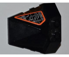Wedge 4 x 4 Pyramid Center with Exo-Force Circuitry Pattern on Side (Sticker) - Set 8101