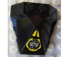 Wedge 4 x 4 Pyramid Center with Yellow Circle with Silver Circuitry Pattern (Sticker) - Set 8105