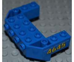 Train Front Sloping Base with 4 Studs with Yellow '4645' Pattern on Both Sides (Stickers) - Set 4645