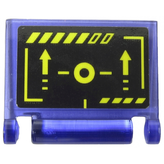 Minifigure, Utensil Book Cover with Yellow Circle, Arrows, and Stripes on Black Background Pattern (Sticker) - Set 71711