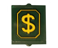 Glass for Window 1 x 2 x 2 with Yellow Dollar Symbol Pattern (Sticker) - Set 76120