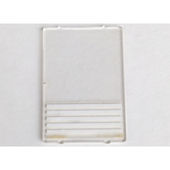 Glass for Window 1 x 4 x 5 with 5 White Stripes Pattern (Sticker) - Sets 1490 / 6380 / 6386 / 6393 / 6398