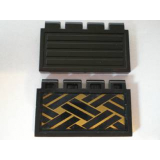Hinge Train Gate 2 x 4 with Gold Lattice Pattern (Sticker) - Set 6033