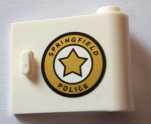 Door 1 x 3 x 2 Right - Open Between Top and Bottom Hinge with 'SPRINGFIELD POLICE' Pattern (Sticker) - Set 71016