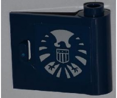 Door 1 x 3 x 2 Right - Open Between Top and Bottom Hinge with SHIELD Logo Pattern (Sticker) - Set 6867
