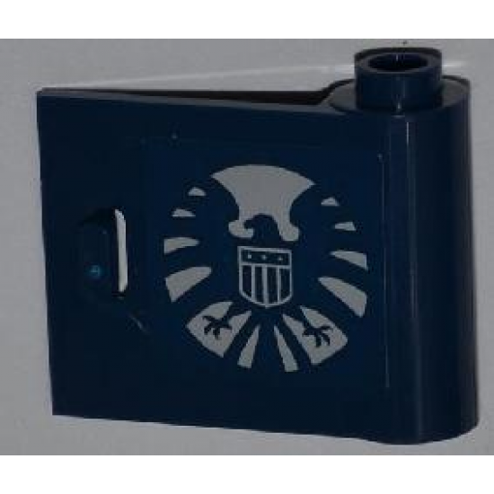 Door 1 x 3 x 2 Right - Open Between Top and Bottom Hinge with SHIELD Logo Pattern (Sticker) - Set 6867