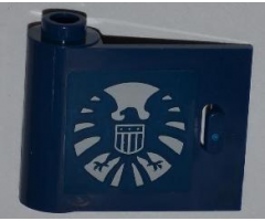 Door 1 x 3 x 2 Left - Open Between Top and Bottom Hinge with SHIELD Logo Pattern (Sticker) - Set 6867