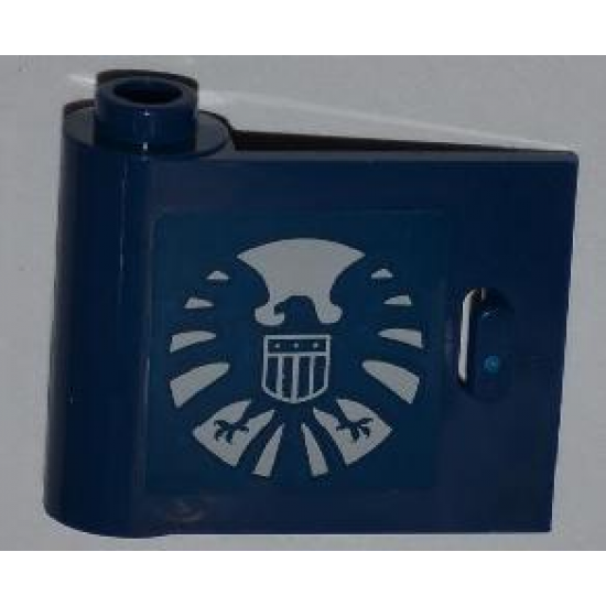 Door 1 x 3 x 2 Left - Open Between Top and Bottom Hinge with SHIELD Logo Pattern (Sticker) - Set 6867