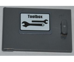 Container Cupboard 2 x 3 x 2 Door with 'Toolbox' and 2 Wrenches Pattern Model Left Side (Sticker) - Set 9457