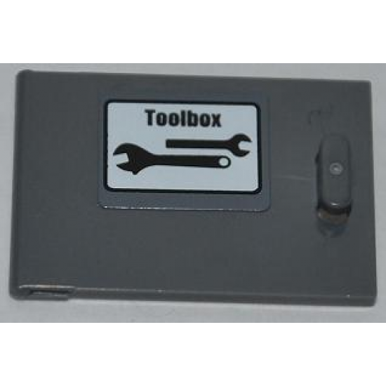 Container Cupboard 2 x 3 x 2 Door with 'Toolbox' and 2 Wrenches Pattern Model Left Side (Sticker) - Set 9457