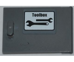 Container Cupboard 2 x 3 x 2 Door with 'Toolbox' and 2 Wrenches Pattern Model Right Side (Sticker) - Set 9457