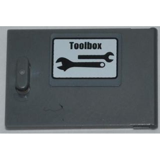 Container Cupboard 2 x 3 x 2 Door with 'Toolbox' and 2 Wrenches Pattern Model Right Side (Sticker) - Set 9457