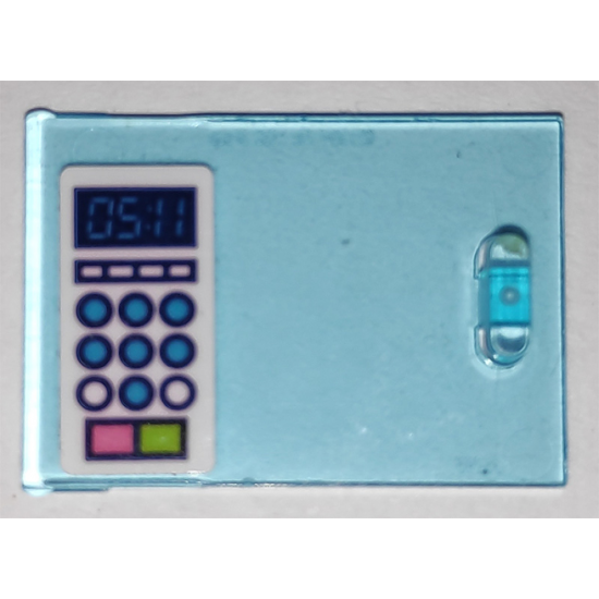 Container, Cupboard 2 x 3 x 2 Door with '05:11' and Microwave Keypad Pattern (Sticker) - Set 41340