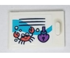 Container, Cupboard 2 x 3 x 2 Door with Clam Shell Lock, Bubbles, Crab and Black Vents Pattern (Sticker) - Set 41430