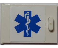 Container Cupboard 2 x 3 x 2 Door with EMT Star of Life to Left of Handle Pattern (Sticker) - Set 7902