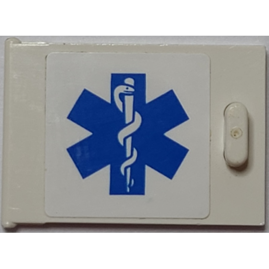 Container Cupboard 2 x 3 x 2 Door with EMT Star of Life to Left of Handle Pattern (Sticker) - Set 7902