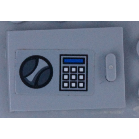 Container Cupboard 2 x 3 x 2 Door with Handle and Keypad Pattern (Sticker) - Set 60142