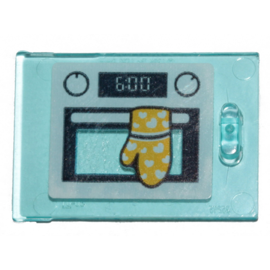 Container Cupboard 2 x 3 x 2 Door with Oven and Glove Pattern (Sticker) - Set 41401