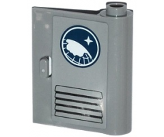 Door 1 x 3 x 3 Right - Open Between Top and Bottom Hinge with Arctic Explorer Logo and Vents Pattern (Sticker) - Set 60035