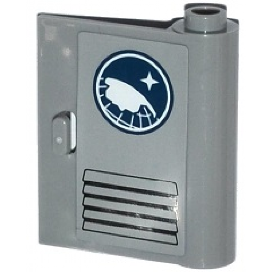 Door 1 x 3 x 3 Right - Open Between Top and Bottom Hinge with Arctic Explorer Logo and Vents Pattern (Sticker) - Set 60035