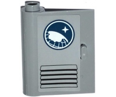 Door 1 x 3 x 3 Left - Open Between Top and Bottom Hinge with Arctic Explorer Logo and Vents Pattern (Sticker) - Set 60035