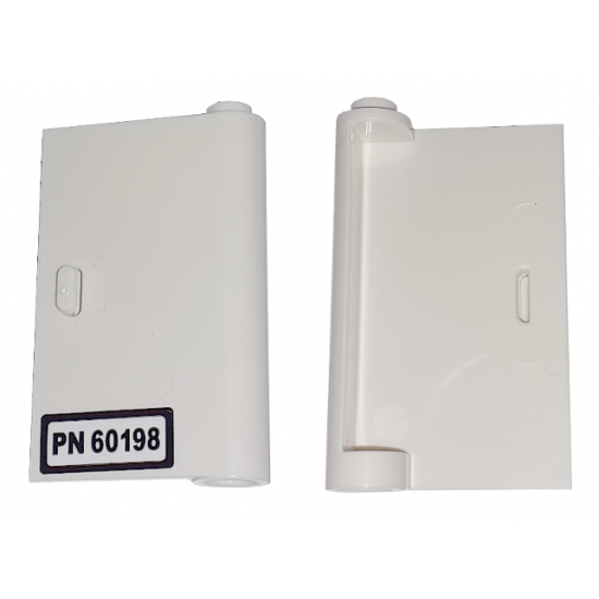 Door 1 x 3 x 4 Right - Open Between Top and Bottom Hinge with 'PN 60198' License Plate Pattern (Sticker) - Set 60198